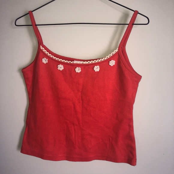 🧡Burnt orange dainty crop top 🧡 - Picture 1 of 3